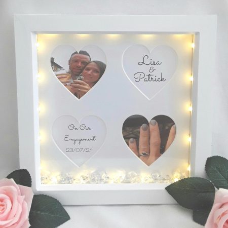 Personalised Engagement Frame, Engagement Gift, Engagement LED Frame, Engagement Box Frame