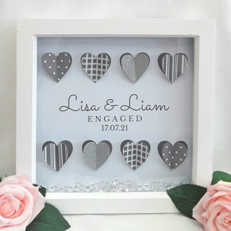 Personalised Engagement Frame, Engagement Gift, Engagement LED Frame, Engagement Box Frame