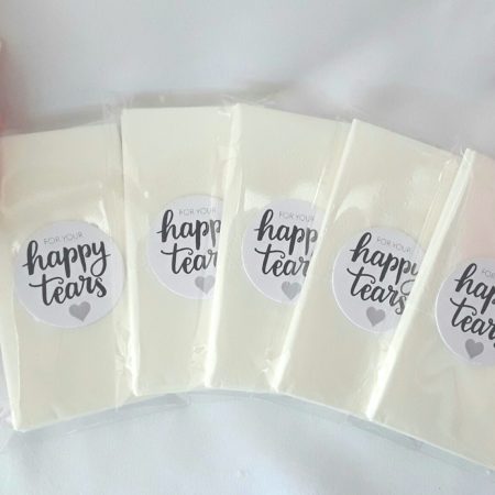 Wedding Happy tears tissues, wedding happy tears tissues, wedding guest tissues, wedding tissue pkt