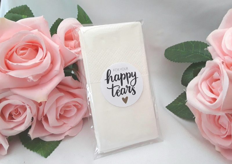 Wedding Happy tears tissues, wedding happy tears tissues, wedding guest tissues, wedding tissue pkt
