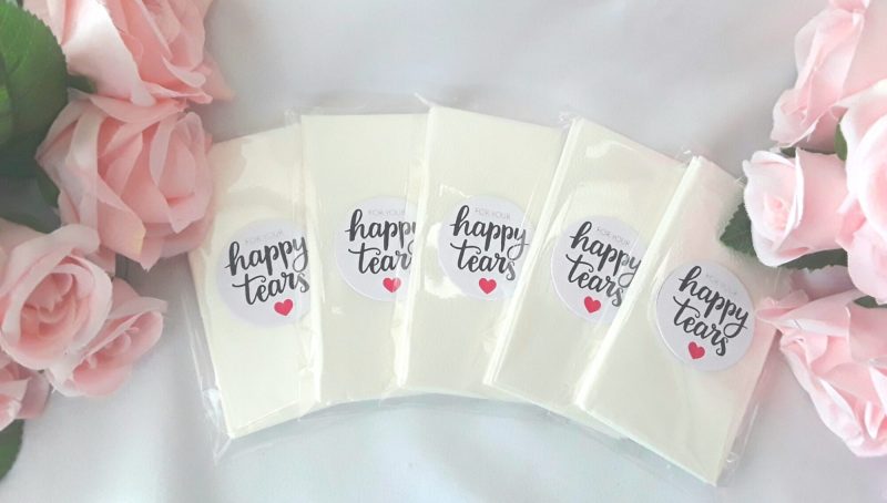 Wedding Happy tears tissues, wedding happy tears tissues, wedding guest tissues, wedding tissue pkt
