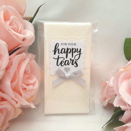 Wedding Happy tears tissues, wedding happy tears tissues, wedding guest tissues, wedding tissue pkt