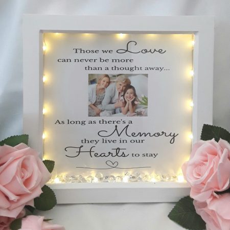 Personalised Memory frame, Memorial Frame, Remembrance gift, Remembrance frame, Memory box frame, Memory LED Frame