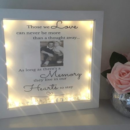 Personalised Memory frame, Memorial Frame, Remembrance gift, Remembrance frame, Memory box frame, Memory LED Frame