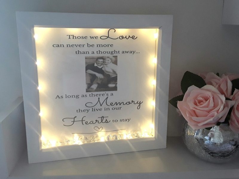 Personalised Memory frame, Memorial Frame, Remembrance gift, Remembrance frame, Memory box frame, Memory LED Frame