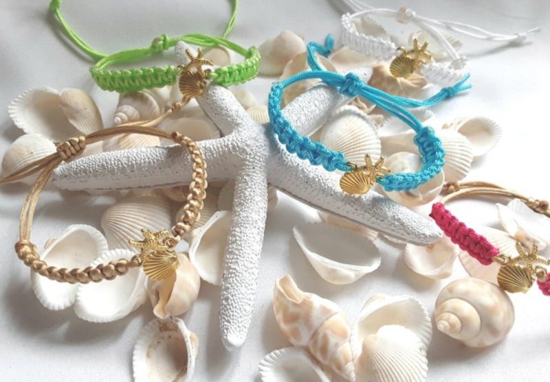 Beach Cord Bracelet,Shell bracelet, shell wish bracelet Shell cord bracelet, adjustable cord bracelet, beach theme bracelet