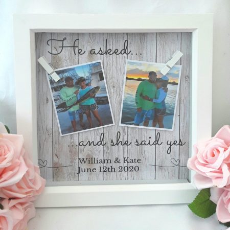 Personalised Engagement Frame, Engagement Gift, Engagement LED Frame, Engagement Box Frame
