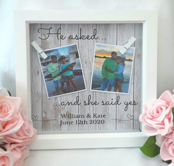 Personalised Engagement Frame, Engagement Gift, Engagement LED Frame, Engagement Box Frame