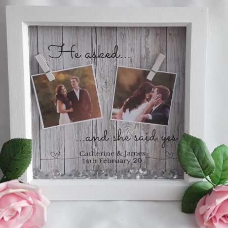 Personalised Engagement Frame, Engagement Gift, Engagement LED Frame, Engagement Box Frame