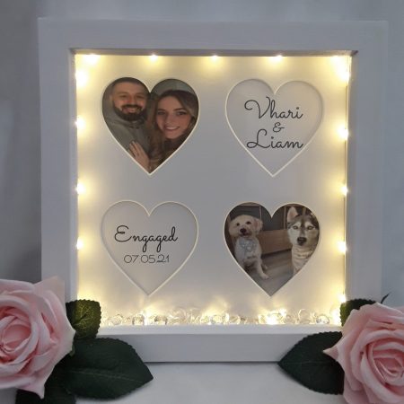 Personalised Engagement Frame, Engagement Gift, Engagement LED Frame, Engagement Box Frame