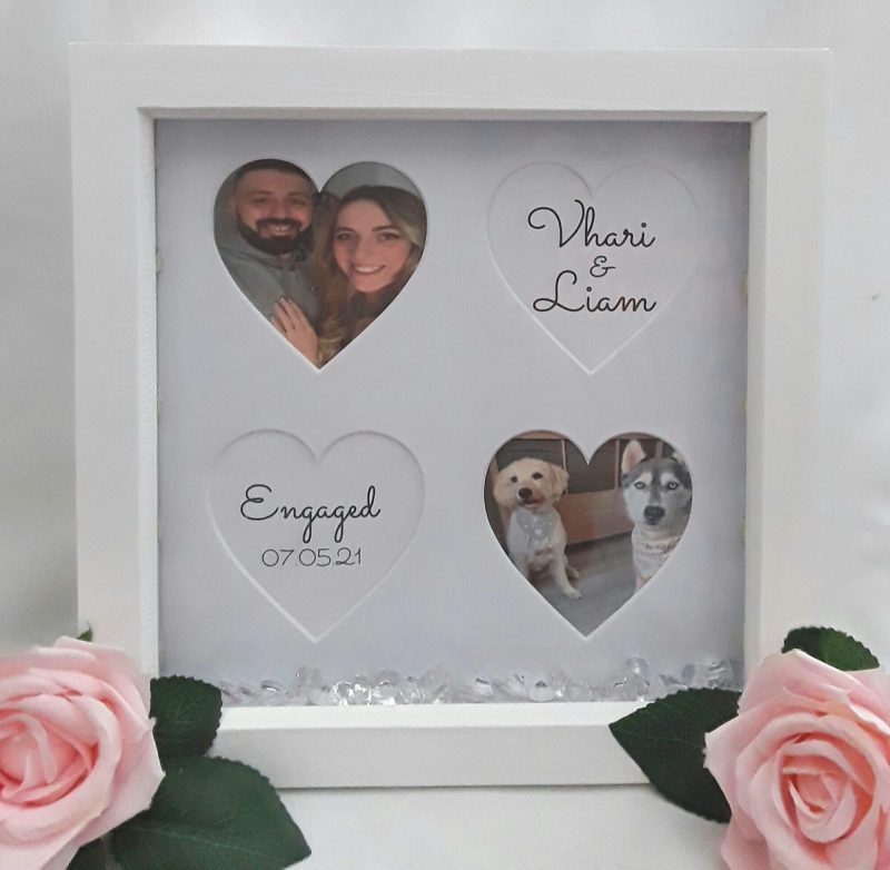 Personalised Engagement Frame, Engagement Gift, Engagement LED Frame, Engagement Box Frame