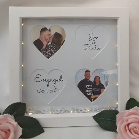 Personalised Engagement Frame, Engagement Gift, Engagement LED Frame, Engagement Box Frame