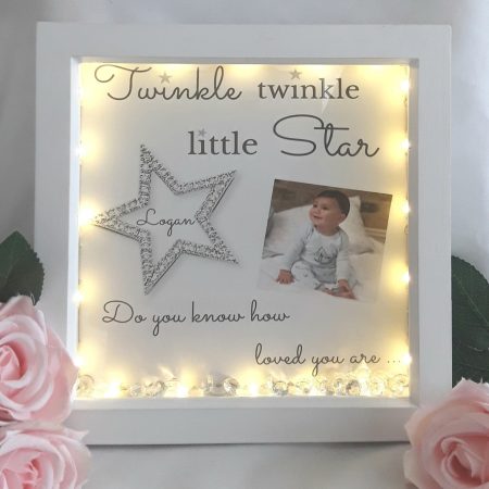 Personalised New baby frame,Twinkle Twinkle Little Star Frame, star baby frame,baby girl frame,baby boy frame,nursery decor,baby keepsake frame,new baby gift