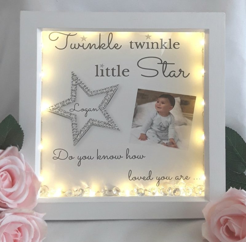 Personalised New baby frame,Twinkle Twinkle Little Star Frame, star baby frame,baby girl frame,baby boy frame,nursery decor,baby keepsake frame,new baby gift