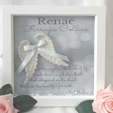 Personalised baby loss box frame, baby memorial frame,baby loss gift,angel baby frame