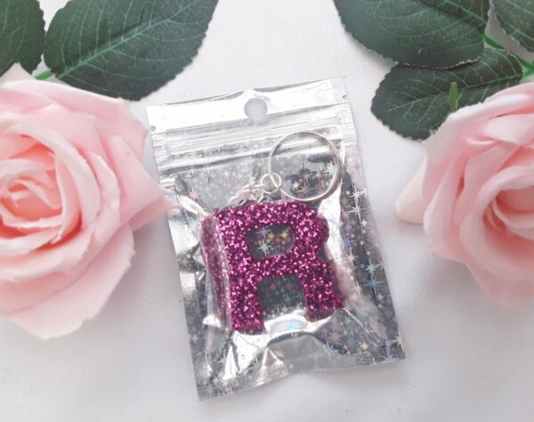 Resin initial keyring, resin glitter initial keyring,resin initial keychain, resin letter keyring, resin letter keychain