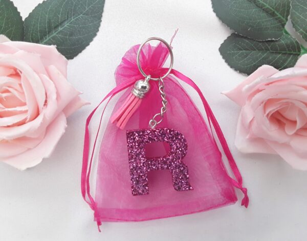 4cm Resin initial keyring, resin glitter initial keyring,resin initial keychain, resin letter keyring, resin letter keychain