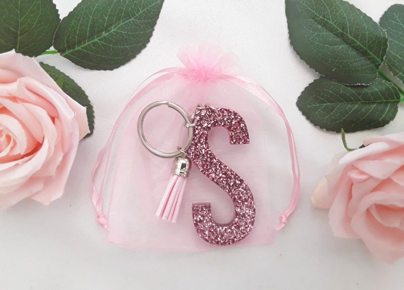 7cm Large Resin initial keyring, resin glitter initial keyring,resin initial keychain, resin letter keyring, resin letter keychain