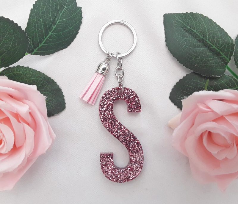7cm Large Resin initial keyring, resin glitter initial keyring,resin initial keychain, resin letter keyring, resin letter keychain