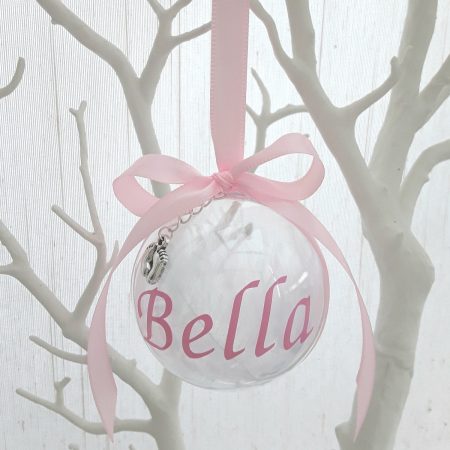6cm Beautiful Baby Loss Bauble,Memorial Bauble, Personalised Christmas Memory Bauble, Baby Loss Feat