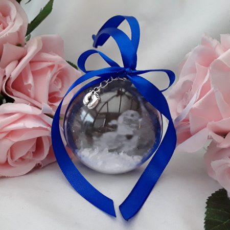 6cm Beautiful Personalised Baby Scan Bauble, Bumps 1st Christmas Bauble, Personalised Bump Ch