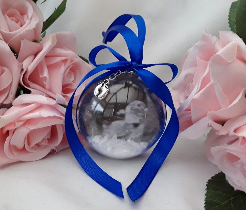 6cm Beautiful Personalised Baby Scan Bauble, Bumps 1st Christmas Bauble, Personalised Bump Ch