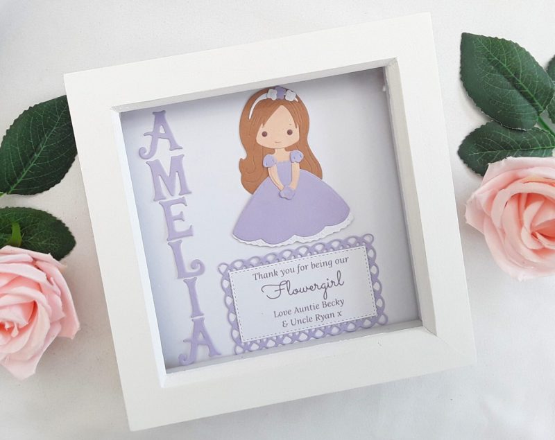 Personalised Thank you for being our Flowergirl Frame,Flowergirl gift,Flowergirl thank you gift