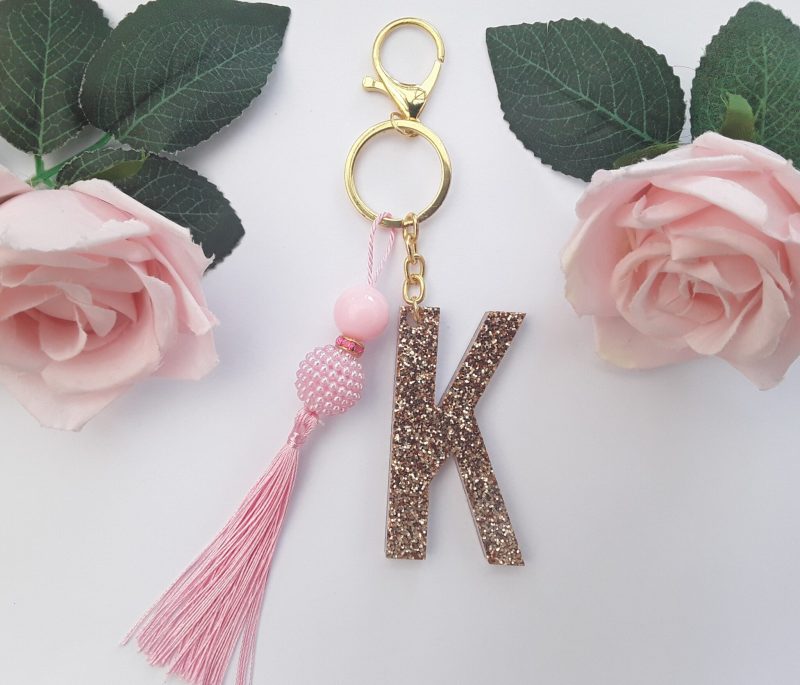 7cm Personalised resin keyring, resin glitter initial keyring,resin initial keychain,resin initial bag charm, resin letter keyring, resin letter keychain, bag charm