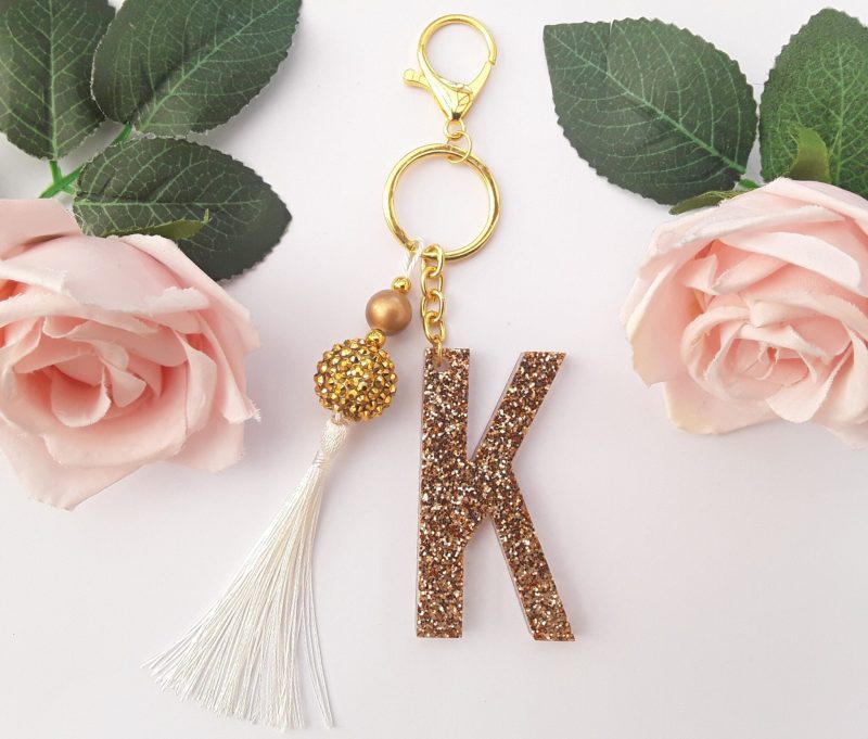 7cm Personalised resin keyring, resin glitter initial keyring,resin initial keychain,resin initial bag charm, resin letter keyring, resin letter keychain, bag charm