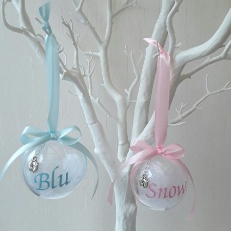 6cm Beautiful Baby Loss Bauble,Memorial Bauble, Personalised Christmas Memory Bauble, Baby Loss Feat