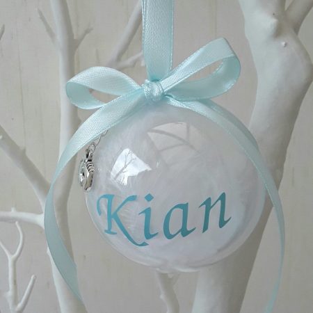 6cm Beautiful Baby Loss Bauble,Memorial Bauble, Personalised Christmas Memory Bauble, Baby Loss Feat