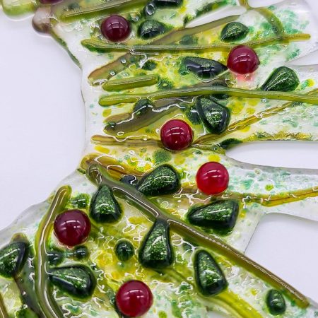 Fused Glass berry hanging wreath