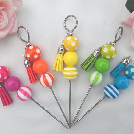 Handmade beaded cookie scribe, handmade beaded cake tester