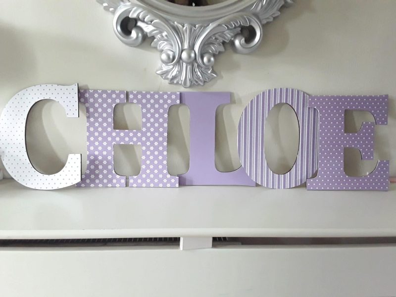 8" Wood letters, 6 COLOURS, Nursery wall decor, Wood wall name, Child wood wall letters