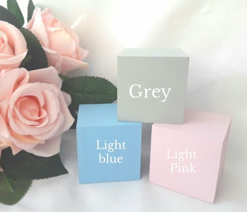 Handpainted wood baby girl name blocks, New baby gift, baby shower gift,6 colours, 3 block sizes