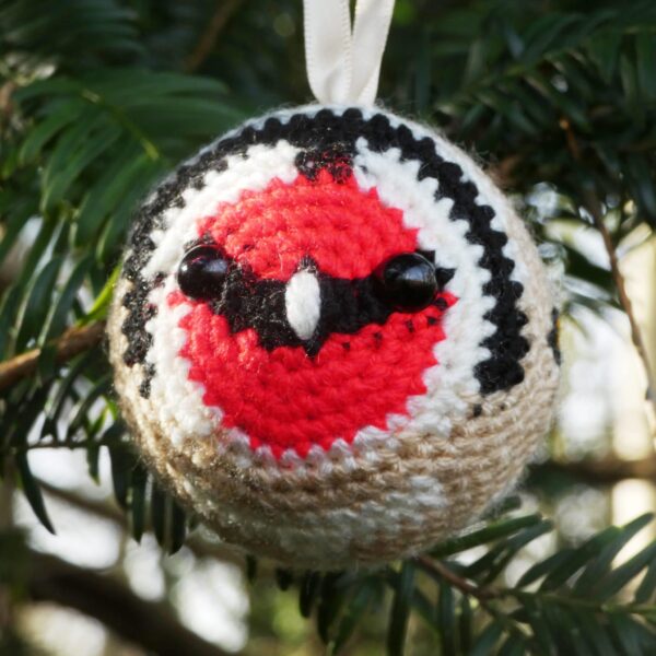 Goldfinch crocheted tree decoration - ready to ship