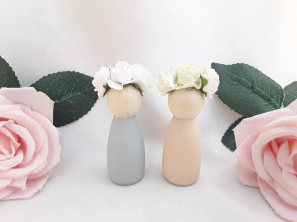 Personalised Peg Dolls, Personalised Flowergirl Gift, Personalised Flowergirl thank you gift