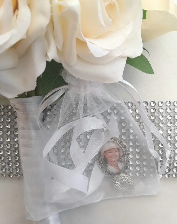 Personalised Angel Wings Bridal Bouquet Photo Memory Charm