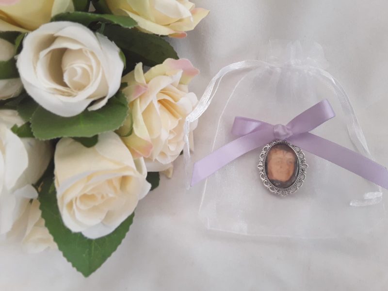 Groom Buttonhole Photo Charm,Wedding Memory Charm, Memory brooch