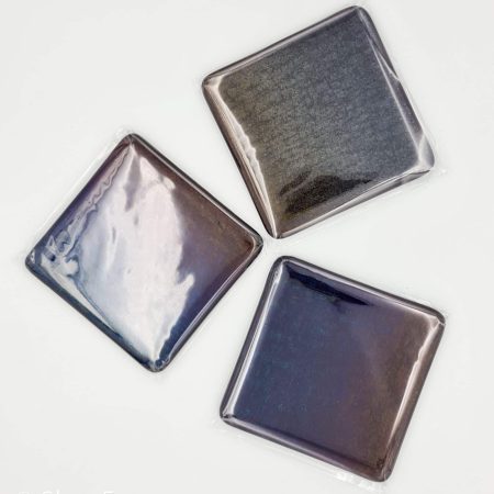 Fused glass amethyst colour coaster