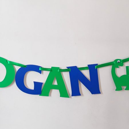 Personalised Dino Bunting, ANY AGE Dino Party, Dinosaur Bunting, Dino Room Decor