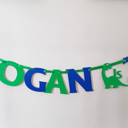 Personalised Dino Bunting, ANY AGE Dino Party, Dinosaur Bunting, Dino Room Decor