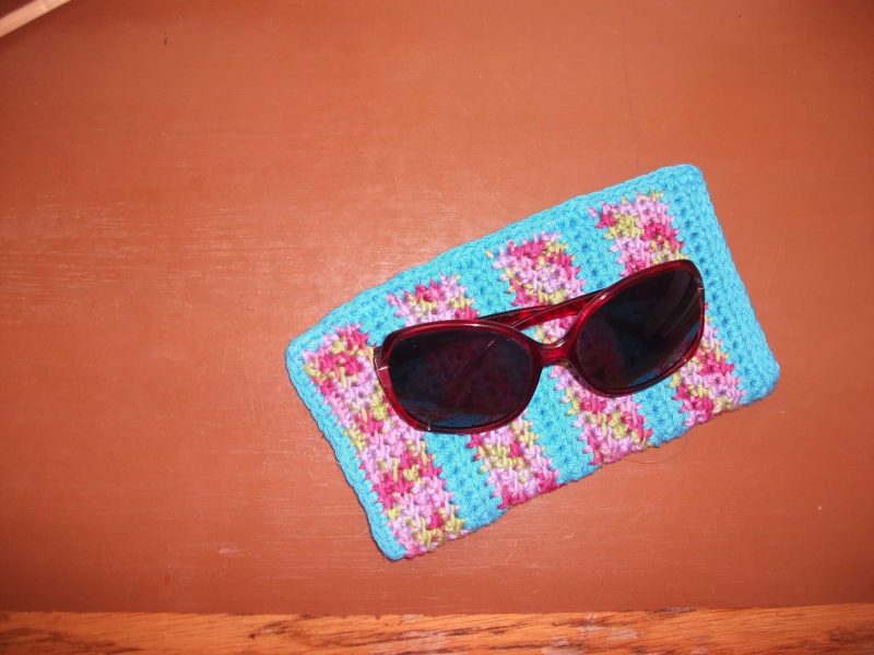 Stripy Sunglasses case
