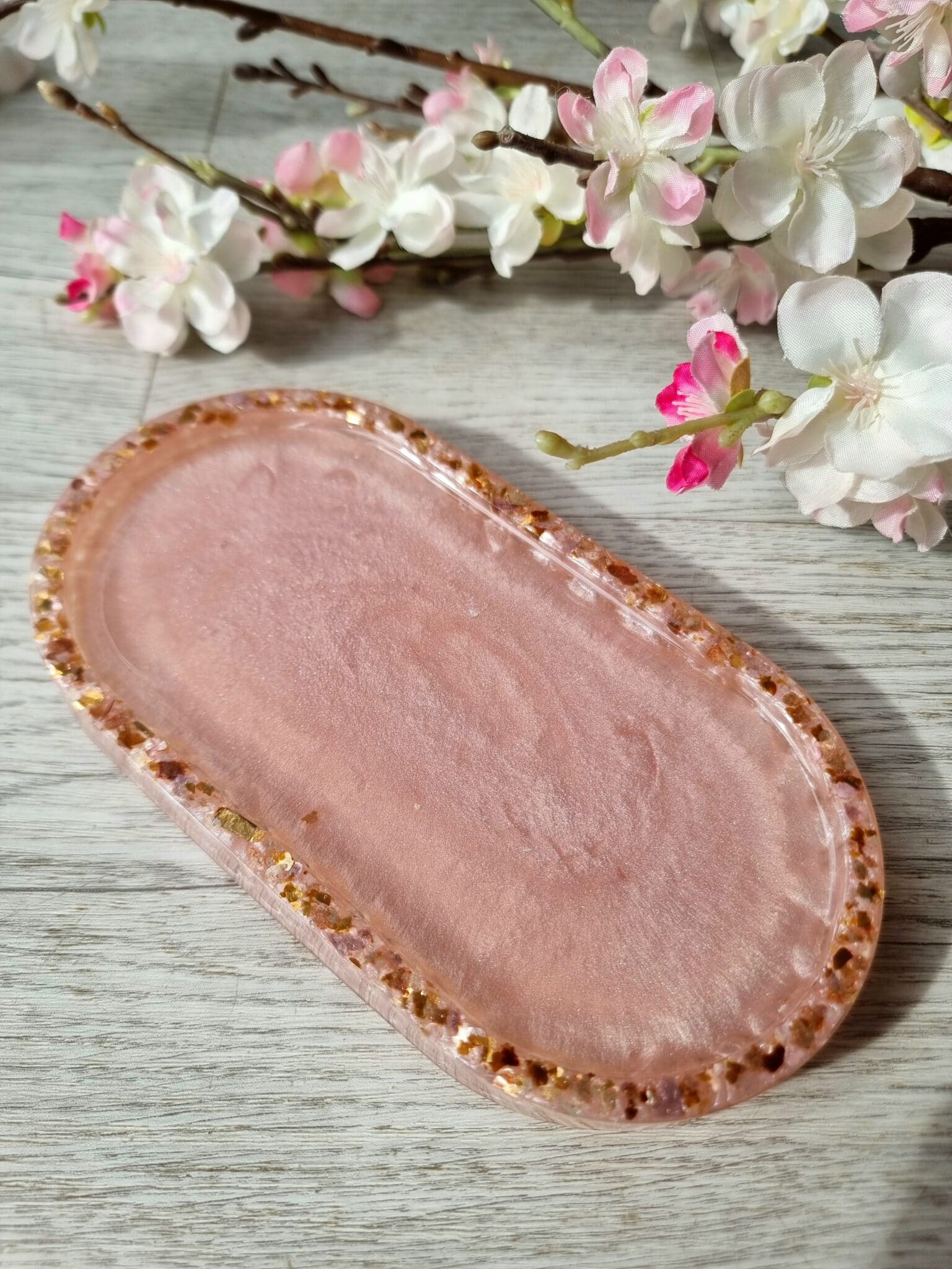 Rose gold oval tray