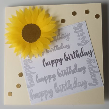 Birthday Cards - Sunflower - Handmade and Customized