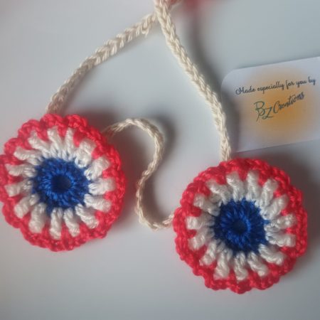 Red White and Blue Crochet Garland