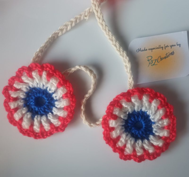 Red White and Blue Crochet Garland