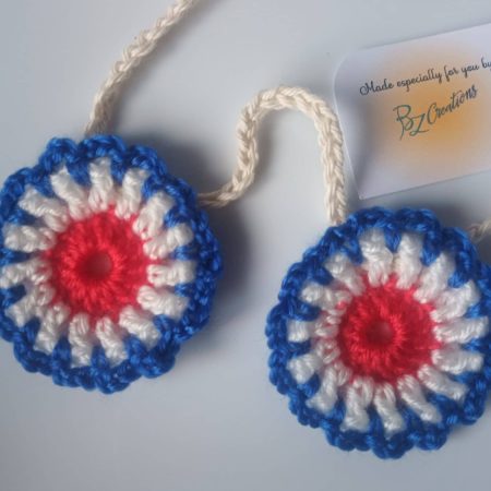 Red White and Blue Crochet Garland