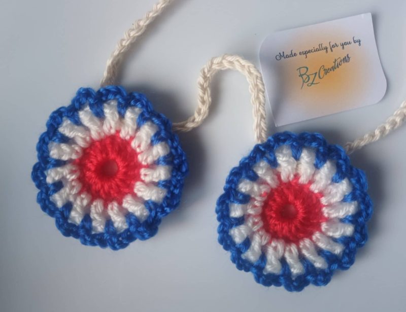 Red White and Blue Crochet Garland