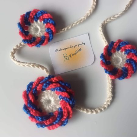 Red White and Blue Crochet Garland